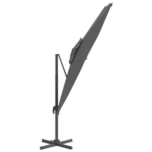 Double Top Cantilever Umbrella Anthracite 400×300 cm