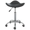 Salon Spa Stool Black Faux Leather