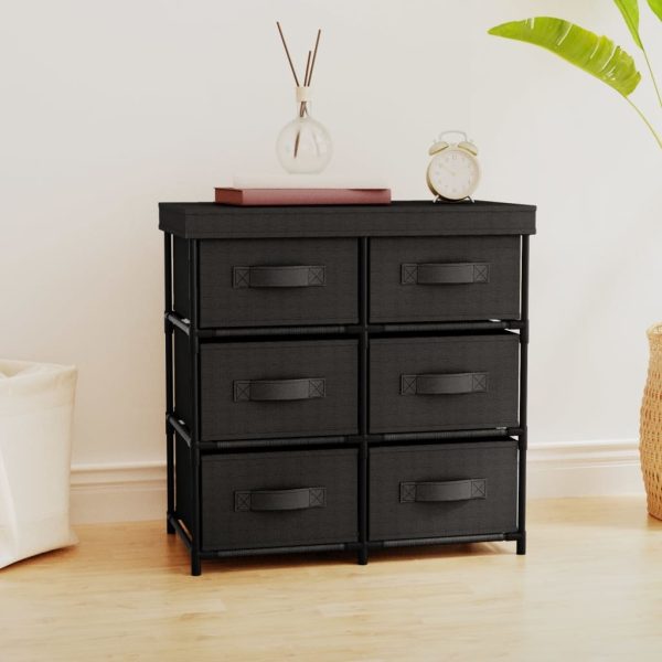 Storage Cabinet with 6 Drawers 55x29x55 cm Steel