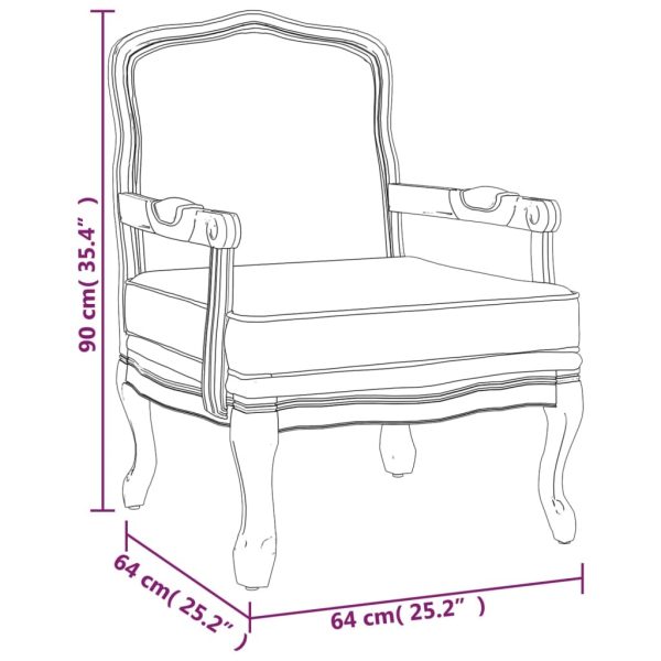 Sofa Chair Beige 64x64x90 cm linen