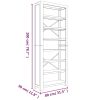 7-Tier Bookcase 80x30x200 cm Solid Wood Acacia