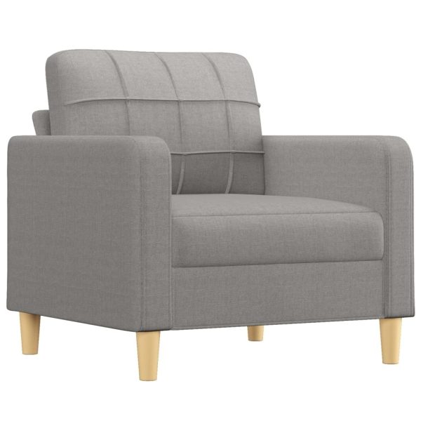 Cadia Sofa Chair Light Grey 60 cm Fabric