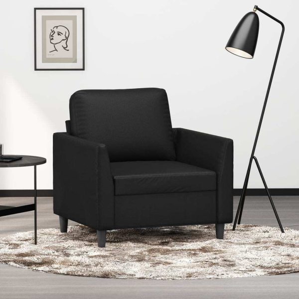 Airway Sofa Chair Black 60 cm Faux Leather