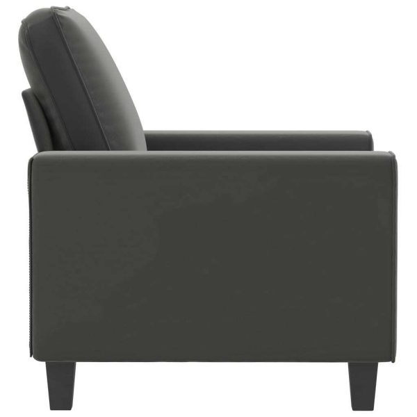 Campbellsville Sofa Chair Dark Grey 60 cm Microfibre Fabric