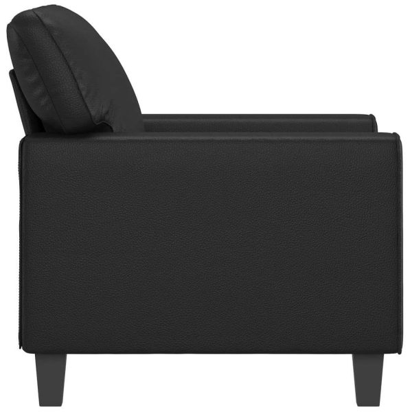 Bromley Sofa Chair Black 60 cm Faux Leather