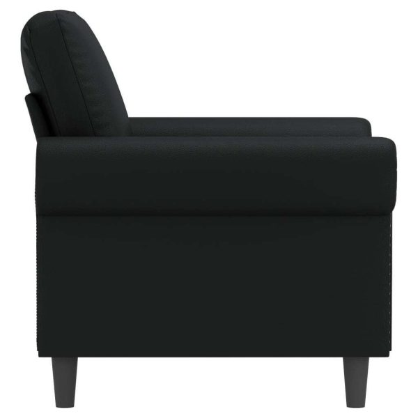 Anderson Sofa Chair Black 60 cm Faux Leather