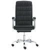 Reclining Office Chair Black Faux Leather