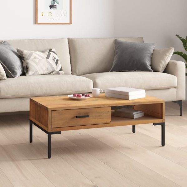 Coffee Table 90x50x35 cm Solid Recycled Pinewood