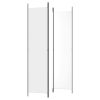 Tothill 3-Panel Room Divider White 150×220 cm Fabric