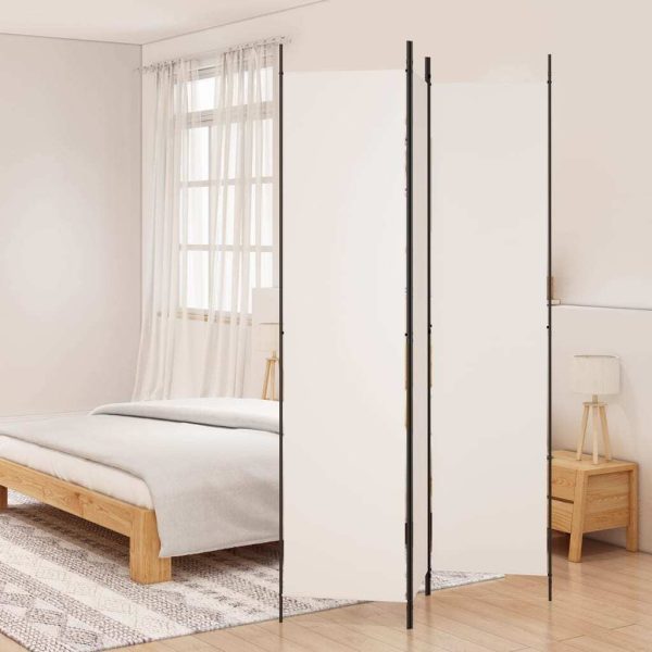 Tothill 3-Panel Room Divider White 150×220 cm Fabric