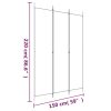 Tothill 3-Panel Room Divider White 150×220 cm Fabric