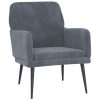 Armchair Dark Grey 62x79x79 cm Velvet