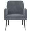 Armchair Dark Grey 62x79x79 cm Velvet