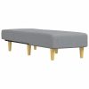 Chaise Longue Light Grey Fabric