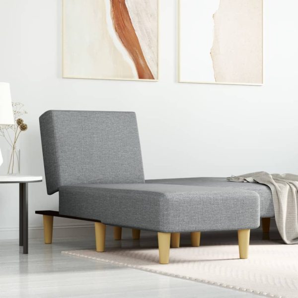 Chaise Longue Grey Fabric