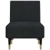 Chaise Longue Black Velvet