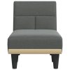 Chaise Longue Dark Grey Fabric