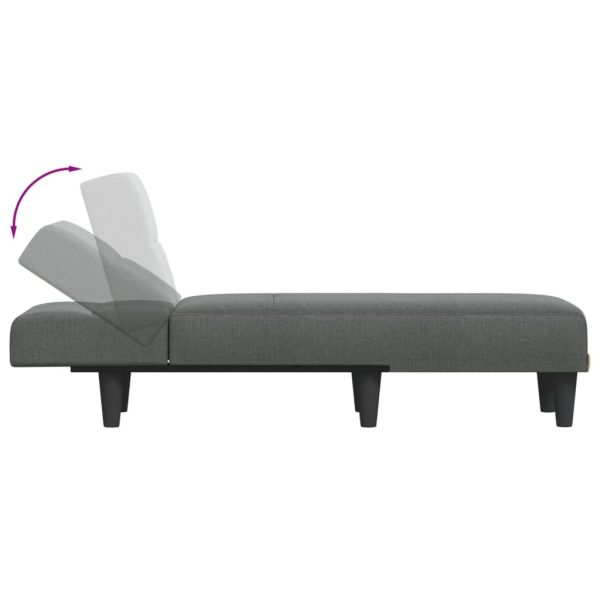 Chaise Longue Dark Grey Fabric