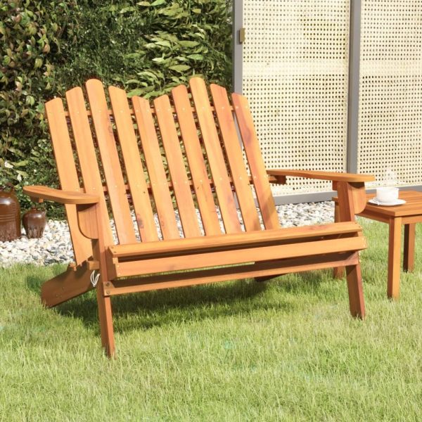 Adirondack Garden Bench 126 cm Solid Acacia Wood