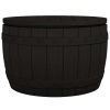 3-in-1 Garden Storage Box Black Polypropylene