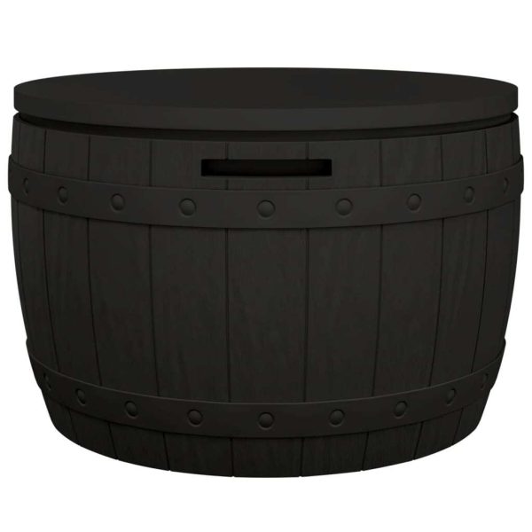 3-in-1 Garden Storage Box Black Polypropylene