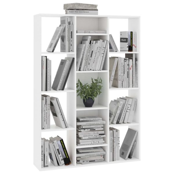 Warnes Room Divider/Book Cabinet White 100x24x140 cm Engineered Wood