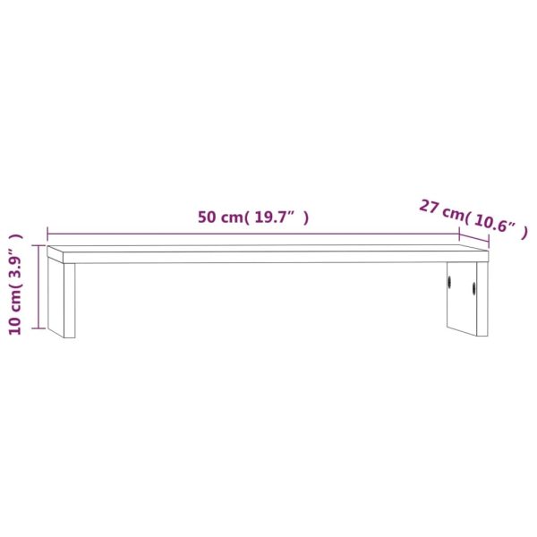 Rogues Monitor Stand 50x27x10 cm Solid Wood Pine