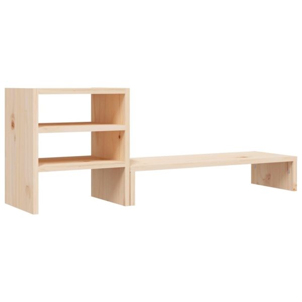 Monitor Stand 81x20x30 cm Solid Pine Wood