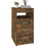 Drawer Cabinet Smoked Oak 40x50x76 cm Engineered Wood