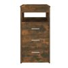 Drawer Cabinet Smoked Oak 40x50x76 cm Engineered Wood