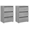 Carbon Bed Cabinets 2 pcs  Grey Sonoma 40x35x62.5 cm Engineered Wood