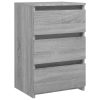 Carbon Bed Cabinets 2 pcs  Grey Sonoma 40x35x62.5 cm Engineered Wood