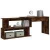 Corner Desk Smoked Oak 200x50x76 cm Engineered Wood