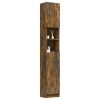 Bathroom Cabinet Smoked Oak 32×25.5×190 cm Engineered Wood
