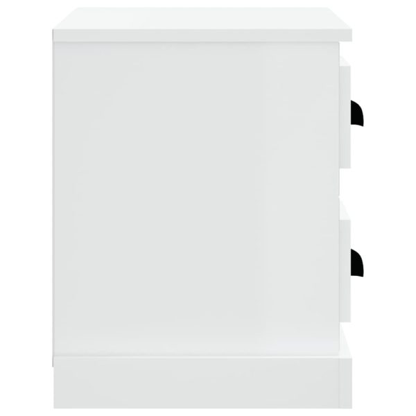 Bedside Cabinet White 60×35.5×45 cm