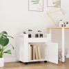 Desk Trolley White 60x45x60 cm Engineered Wood