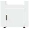 Desk Trolley White 60x45x60 cm Engineered Wood