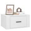 Sandhurst Wall-mounted Bedside Cabinet White 50x36x25 cm