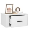 Sandhurst Wall-mounted Bedside Cabinet White 50x36x25 cm