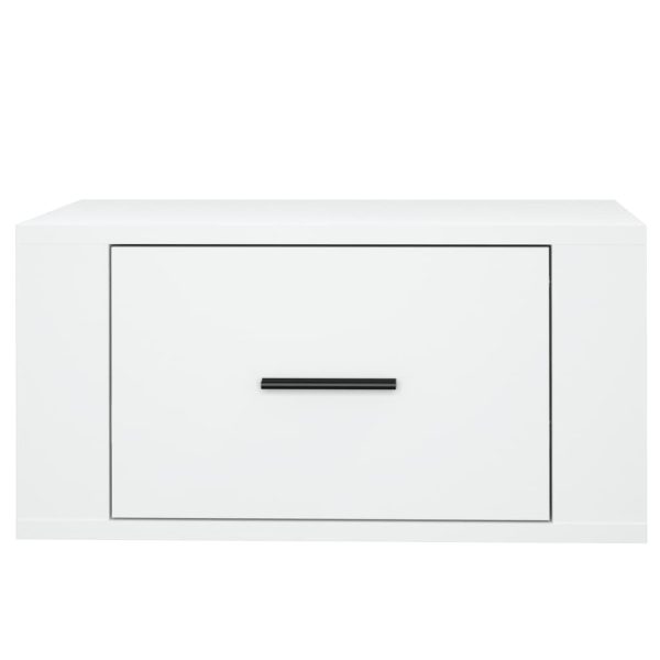 Sandhurst Wall-mounted Bedside Cabinet White 50x36x25 cm