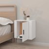 Anthem Wall-mounted Bedside Cabinet White 50x30x47 cm