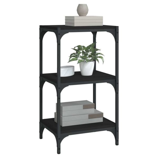 Book Cabinet Black 40x33x70.5 cm Engineered Wood and Steel