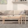 2 Piece Coffee Table Set Solid Wood Pine