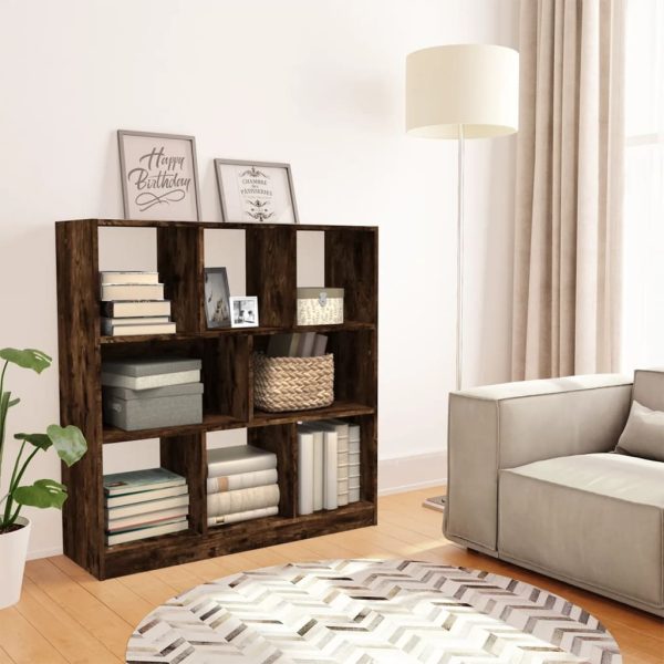 Book Cabinet Smoked Oak 97.5×29.5×100 cm Engineered Wood