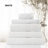 Royal Comfort Cotton Bamboo Towel 5pc Set – White
