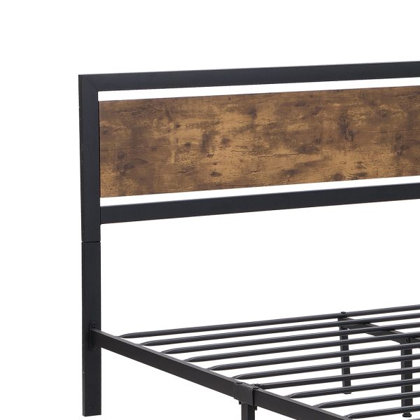 Batlow Metal Bed Frame Queen Mattress Base Platform Wooden 4 Drawers Industrial