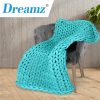 Knitted Weighted Blanket Chunky Bulky Knit Throw Blanket 3KG Blue Green