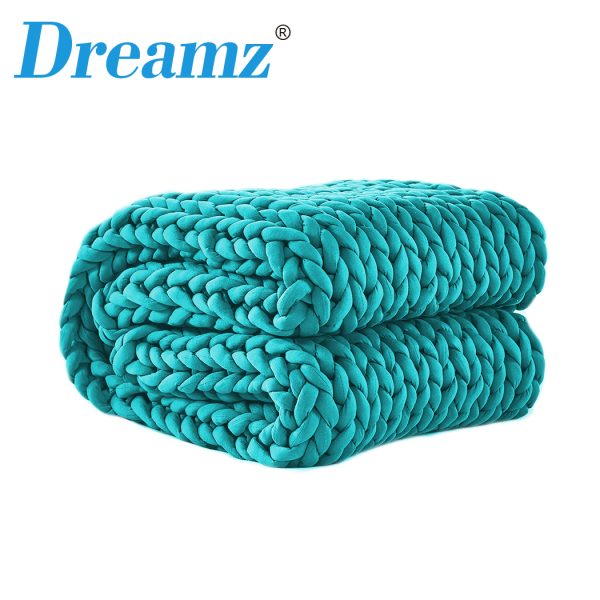 Knitted Weighted Blanket Chunky Bulky Knit Throw Blanket 3KG