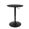 Bar Table Swivel Gas Lift Counter Dining Furniture Cafe Outdoor Black