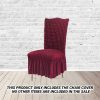 Burgundy Chair Cover Seat Protector with Ruffle Skirt Stretch Slipcover Wedding Party Home Decor